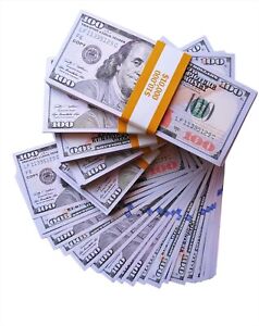 50 or 100pcs $100 bill Replica Money Prop for Pranks, Movie & Film Production