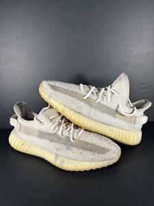Size 10 - adidas Yeezy Boost 350 V2 Bone Used White Gray Grey Sneakers Shoes