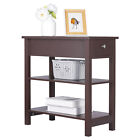 Home Wood Simple Luxury Style End Table with one Drawer 23.6 x 11.8 x 24
