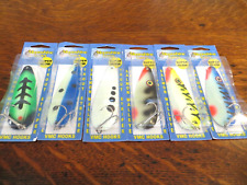 LOT OF 6 - MOONSHINE LURES - 1 OUNCE CASTING SPOON - SUPER GLOW 3.5