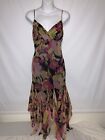 Betsy Johnson New York Vintage 90s Y2K Silk Floral Dress Size 10