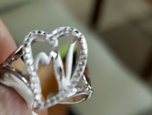 Avon Sterling Silver Diamond Cut Initial Ring 
