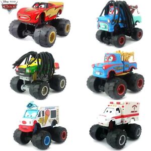Disney Pixar Cars Cartoon Monster Truck Tow Mater Ambulance Rasta Alloy Toy Cars