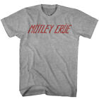 Motley Crue Rock Band Logo Men's T-Shirt Gray Heavy Metal Tee Concert Merch