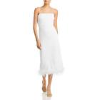 Lucy Paris Womens Mareena Feather Trim Cocktail and Party Dress BHFO 3332
