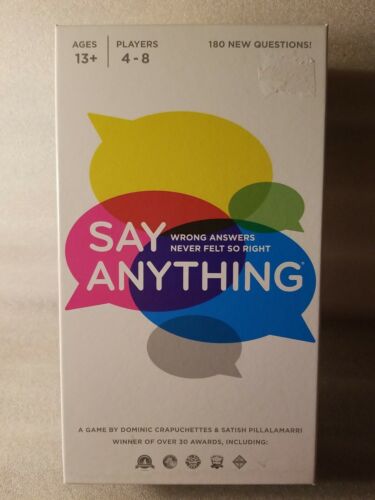 Say Anything 10th Anniversary Edition Board Game Open Box Everything Sealed
