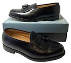 Florsheim Genuine Black Leather Carver Kilted Tassel Loafer Shoe Size 10.5 EEE