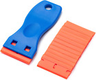 2 Pcs Plastic Razor Blade Scraper And 12 Pcs Blades Remove Label Decal Toolforwi
