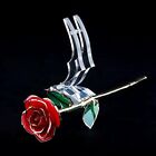 Long Stem Rose Stand for Gold Dipped Real Rose Single Stem Flower Stand