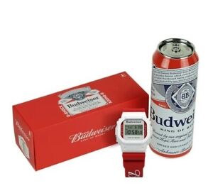 Casio G-Shock x Budweiser DW5600 Digital White/Red Watch DW5600BUD20-7CR - New
