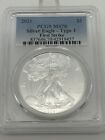 2021 $1 American Silver Eagle Type 1 First Strike - PCGS MS70