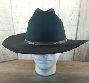 VTG Stetson 4XXXX Beaver Cowboy Western Hat 7 1/2 Black John B. Stetson