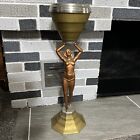 Vintage  Ashtray Stand Nude Female Art Deco Style  Very Rare