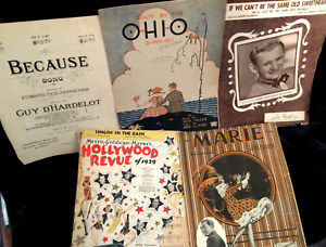 Antique Sheet Music  1902-1921 - Lot of 5