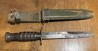 New ListingORIGINAL WW2 US M3 CASE EARLY BLADE MARKED TRENCH KNIFE AND M8 SHEATH