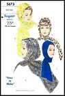 Vogue # 5673 EASY Scarf Hood Hat Cap Fabric Sewing Pattern Chemo Cancer Alopecia
