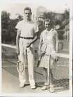 1934 Press Photo Seward Brisbane and Alice Marble at Flamingo Tennis Courts, FL