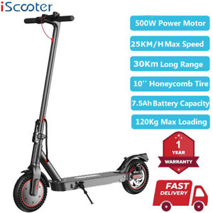 iScooter 500W Adults Electric Scooter 30KM Long Range 10'' High Speed E-Scooter