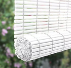 WHITE Roll Up Outdoor Blind Shade Patio Window Light Filtering UV Protection 72