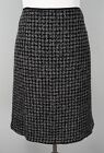 LINDA ALLARD ELLEN TRACY Gray Black Textured Wool Blend Straight Skirt Size 16