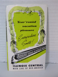 c1950 Illinois Central Railroad Souvenir Travel Brochure