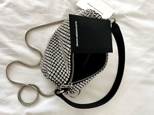 ALEXANDER WANG Heiress crystal-embellished leather top handle bag