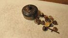Antique Silverplated Collar Button Box & Buttons- Victor