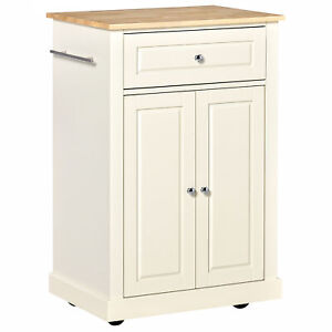 Portable Rolling Kitchen Island with Storage Drawer Small Cart Microwave Stand