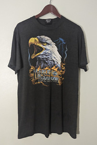 Vintage 1990 Harley Davidson 3D Emblem Eagle T-Shirt Size XL