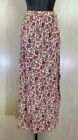 Patrons Of Peace Floral Slit Long Skirt, Women's Size M, Pink NEW MSRP $75
