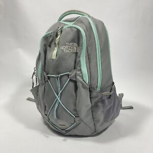 The North Face Jester Backpack Gray & Mint Green Laptop School Hiking Trail Pack