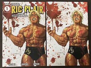 Ric Flair #1 2023 Battle Damage Variant WWF WWE WrestleMania Comic Book Set NM