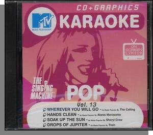Karaoke CD+G - MTV Pop Hits Vol 13 - New Singing Machine CD! Drops of Jupiter!