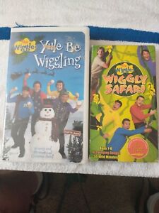 Lot Of 2 The Wiggles VHS Christmas Yule Be Wiggling And Wiggly Safari.