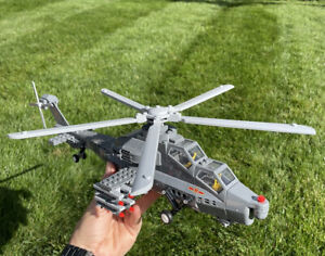 Building Blocks Military WZ10 Gunship Helicopter Model Brick Builder