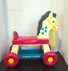 Whinny Vtg 1976 Fisher Price Pull Plastic Pony Riding Horse Toddler Ride On #978