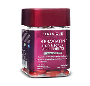 KeraViatin Hair Growth / Scalp Health Supplement, Clinical Strength, 30 Days
