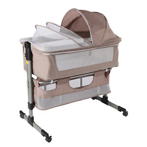 Electric Bassinet Bedside Sleeper with Music 5 Speed Baby Cradle Rocking Bed
