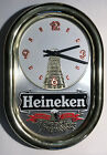 Vintage 1950's Heineken Beer Bar Clock Sign