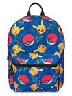 Pokemon Character Pikachu Pokeball School Backpack Book Bag Boys Girls 16