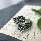 Daffodil Flower Spoon Ring Vintage Inspired Retro Wrap Pewter Adjustable