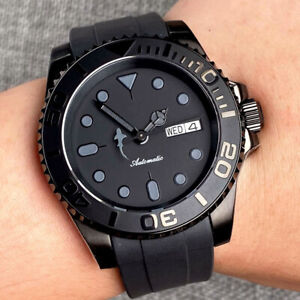 20ATM 40mm Black Dial Sapphire Glass Black PVD case NH36A Automatic Mens Watch