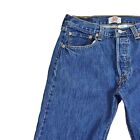Levis 501 Jeans Mens 32x34 Blue Original Straight Button Fly Dark Wash Red Tab