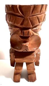 Hand Carved Wooden Hawaiian God Of Strength “Ku” Tiki Statue