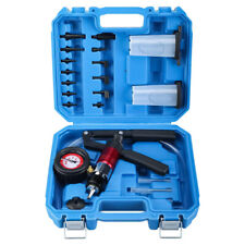 21Pcs Hand Held Vacuum and Pressure Pump Tester Tool Brake Bleeder Kit + Case