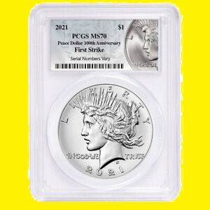 2021 PEACE  P  Silver Dollar 1 COIN PCGS MS 70 FIRST STRIKE PCGS value $435