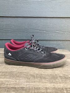Men's Emerica Reynolds Size 14 Black Red Skateboard Sneakers Y2K Leather