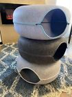 Lady Works Cat Cave EXTRA LARGE Cat Tunnel Bed Indoor Cats, Cat Donut Tunnel