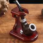 Rosewood Vintage Tobacco Pipe Single Stand Rack for Smoking Pipes Handmade