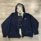 Abercrombie Fitch Navy Blue Nylon Jacket Hooded XL Mens Reliable Outdoor Goods